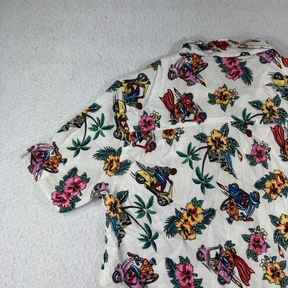 Marvel XS Hawaiian Button Down Heroes Resort Wear Spiderman Captain America - Picture 11 of 12